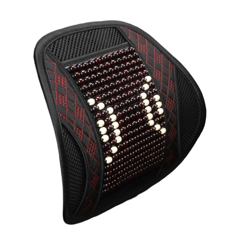 Universal Vehicle Chair Ventilated Cooling Seat Pad Cushion Beaded Comfort Seat Cover Lumbar Back Brace Support Cushion