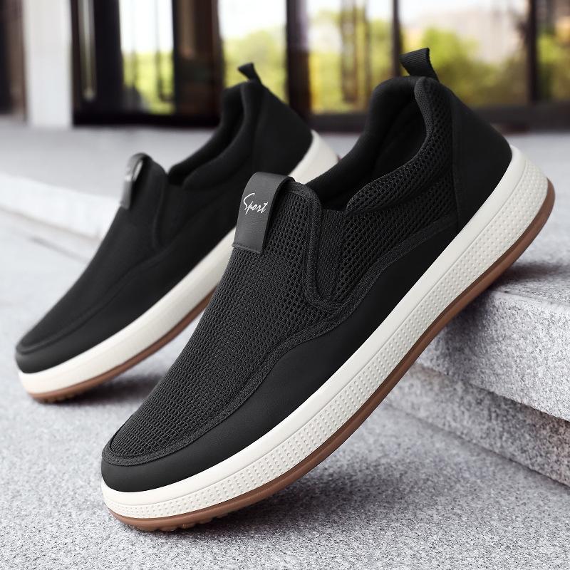 Shoes Men's casual shoes are breathable and non-smelly, one-pedal mesh shoes, father shoes, soft-soled comfortable men's shoes, versatile single shoes