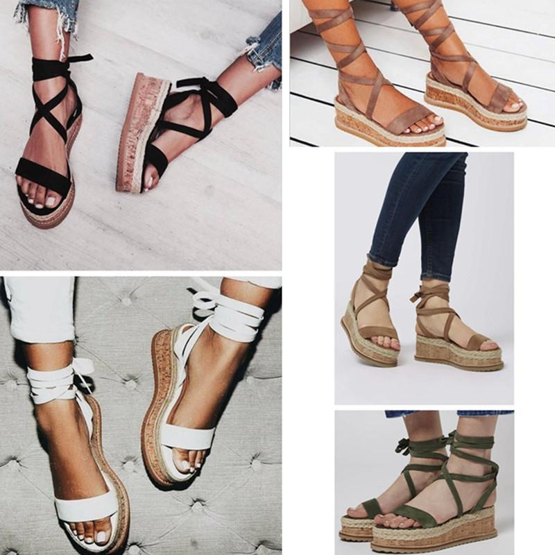 white lace up platform sandals