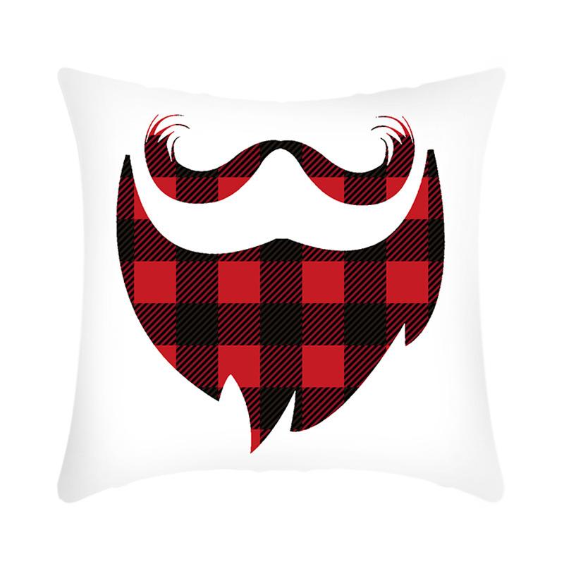 Christmas Bedside Cushion Cover Office Nap Pillow Cover Short Plush Printed Cushion Cover