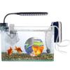 Acrylic Red Blood Worm Fish Feeder Clear Hanging Fish Tank Feeding Cup with Suction Cup Mini Red Worms Plant Cup