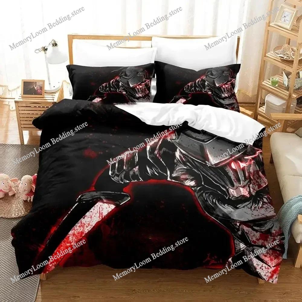 Anime Goblin Slayer Bedding Set Duvet Cover Bed Set Quilt Cover Pillowcase Comforter King Queen Size Boys Adult Bedding Set