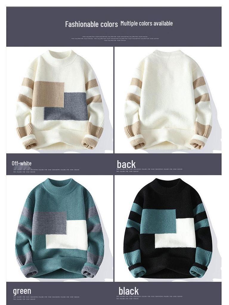 Men's Casual Half-High Collar Sweaters - New for Autumn/Winter 2024