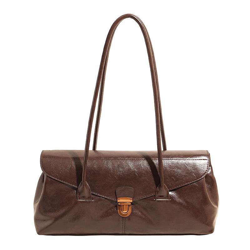 

Модная сумка-боулинг, сумка через плечо, женская сумка подмышку, сумка-тоут для通勤 кофейный