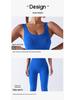 Seamless Ribbed Knit Jumpsuit with Chest Pad for Yoga and Fitness