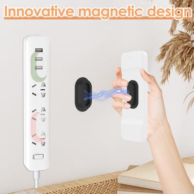 4Pcs Magnetic Remote Control Holder Wall Mount Hole Free Self Adhesive TV Remote Silicone  Holder Household Goods Storage