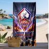 LOSC Lille Personalized Printed Beach Towel Soccer Logo Support Custom Name Text Absorbent Towel For Sport Travel Special Gift