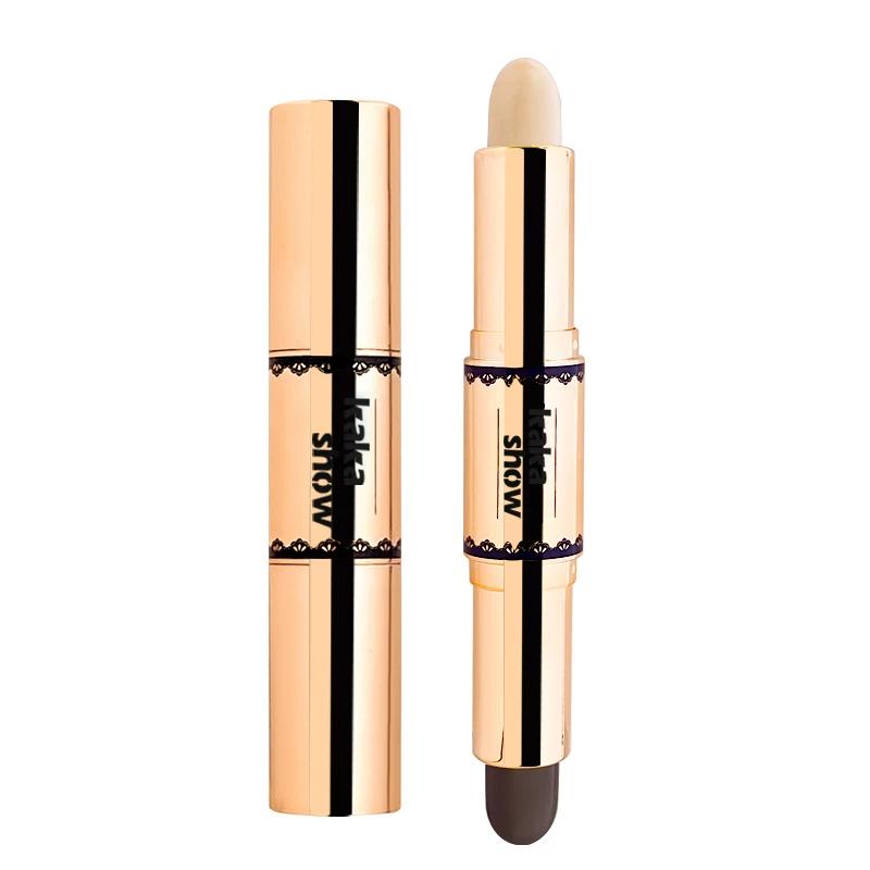 Dual-Ended Highlighter and Contour Stick for Nose Shadow, Side Shadow, Jawline Brightening, and Face Contouring, Two-In-One Palette