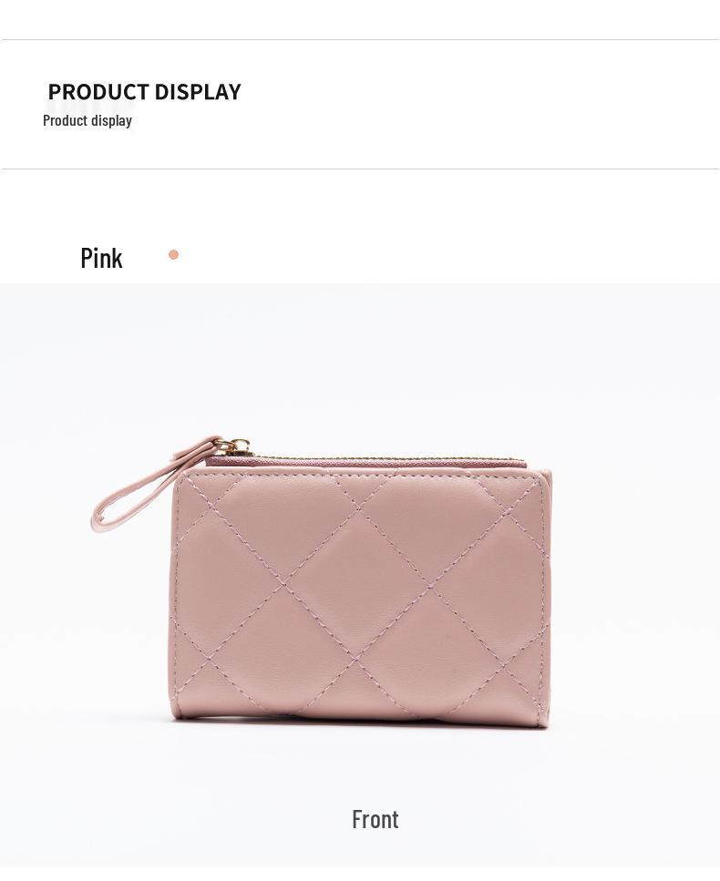 Women's Multifunctional Large Capacity Wallet - Solid Color, Small Diamond Design, Multi-Color Card Holder & Coin Purse for Autumn/Winter