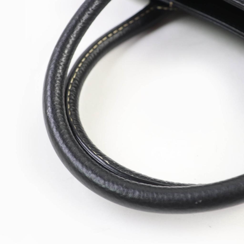 HUNTING WORLD Handbag TAIMA logo leather black leather Women Used