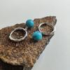 Silver Earrings with Turquoise (2146810)