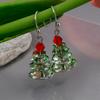 1 Pair of  Personality Christmas Tree Multi-color Creative Earrings Girl Christmas Gift