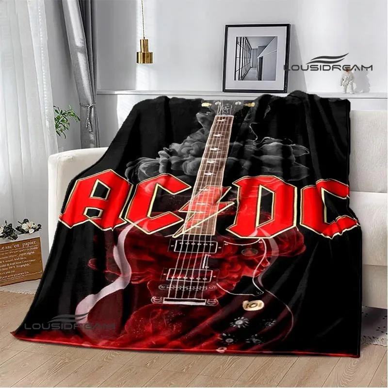 Rocková kapela AC/DC retro potištěná deka Flange hřejivá deka piknikové deky cubre cama throw deka podšívka do postele dárek k narozeninám