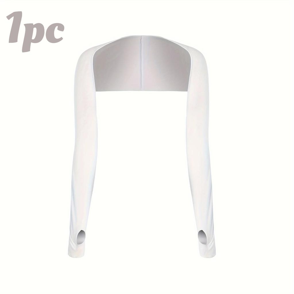 1pc Women's Ice Silk Arm Sleeves, UPF 50+ Sun Protection Cooling for Running Cycling Fishing, UV Blocking Breathable Sports