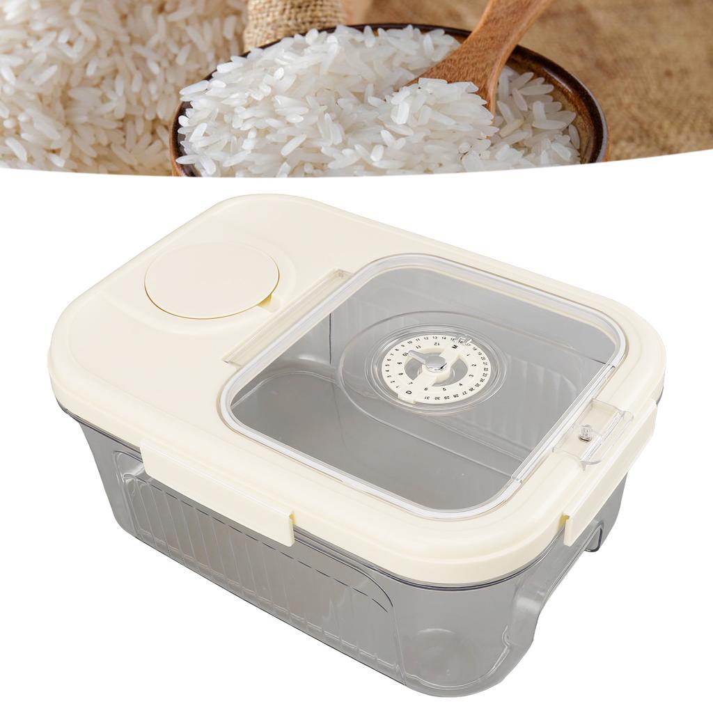 Rice Container Kitchen Dry Food Rice Storage Box Multipurpose Airtight Rice Bucket with Cup for Cereal Flour