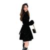 New Year Red Velvet Waist-Cinching Zodiac Dress - Elegant & Sexy Spring Design for Women