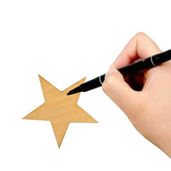 200 buc/set Așchii de lemn Formă de stea Ușor de vopsit Aplicație largă Stele mici din lemn Ornamente neterminate Decor pentru casă