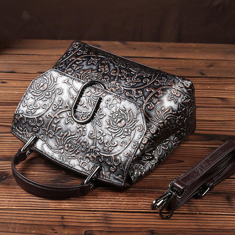 Women’s Genuine Leather Crossbody Bag – Cowhide Tote Shoulder Purse With Adjustable Strap - View #10