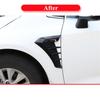 Universal Gloss Black Car Fender Side Intake Air Wing Grille Vent Cover Trim 2x