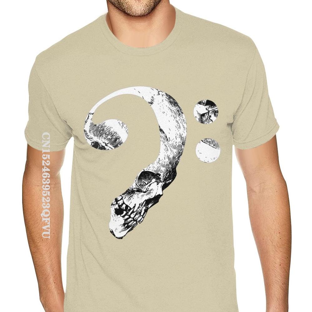 Bass Clef Skull Music Notes Cotton Plus Size For Men Corlorful Custom Oversized Anime Tshirt Men Tees England Style