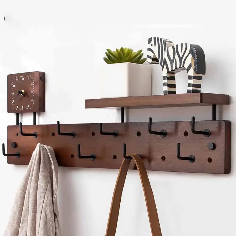 Minimalist Coat Racks Wall Storage Clothes Hangers Space Saving Entrance Hall Hat Backpack Scarf Organizers Hooks Bedroom Shelf