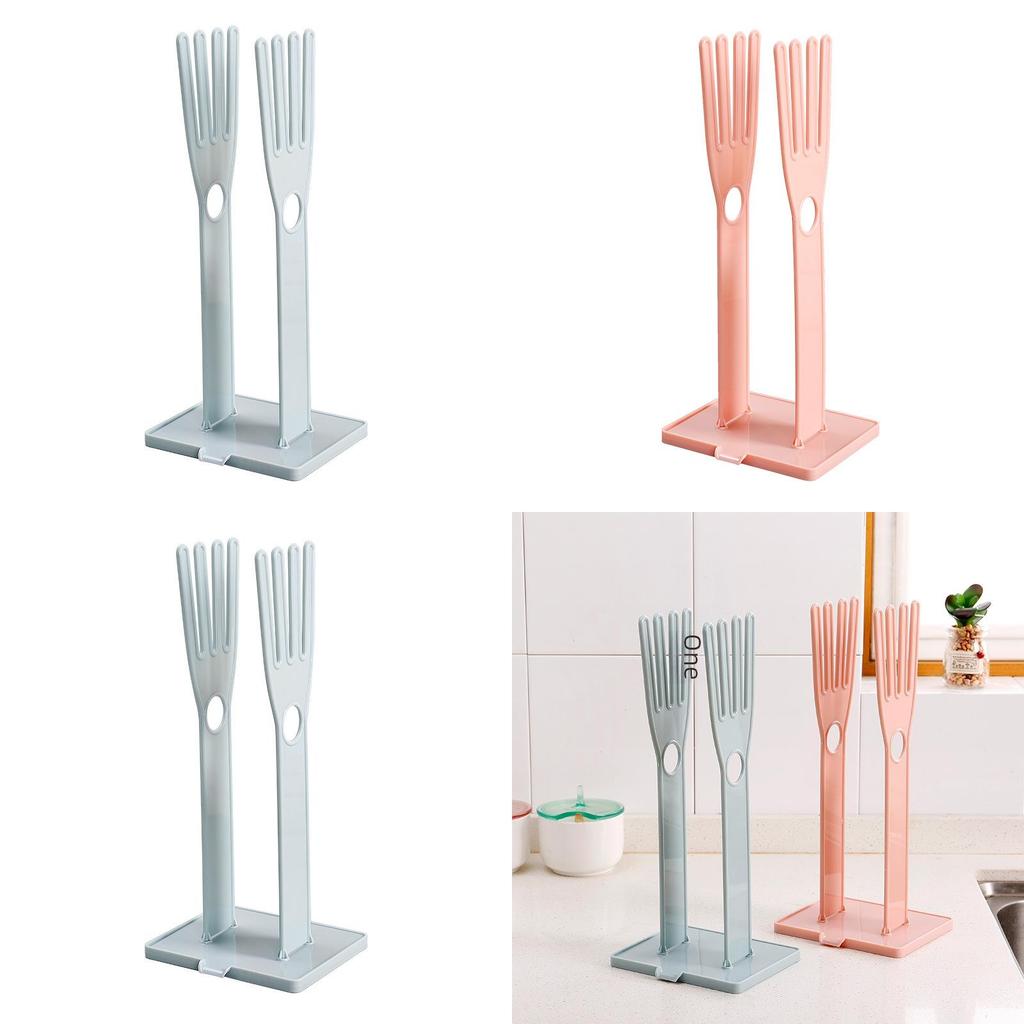 Creative Plastic Multi-purpose Portable Glove Rack For Kitchen Storage Blue