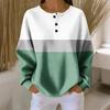 Women's Casual Shirts Long Sleeve Tops Button Up V Neck Loose Knit Fall Favorites For Women