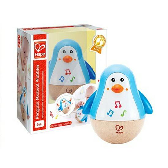 HaPE Penguin Family Tumbler Rattle - Infant & Toddler Soothing Toy, Newborn Educational Gift