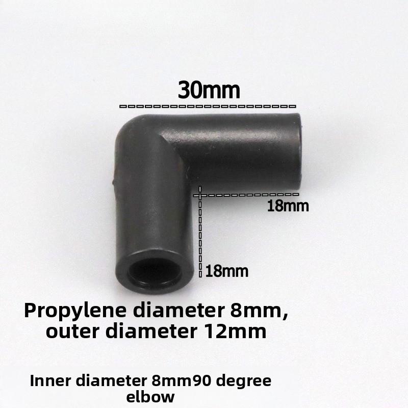 1 ks Černý konektor trubky DIY police Stan Pevný konektor Montážní díly Vnitřní průměr 8/12/16/19 mm ABS plast T-kus Čtyřcestný koleno Rovné spojení