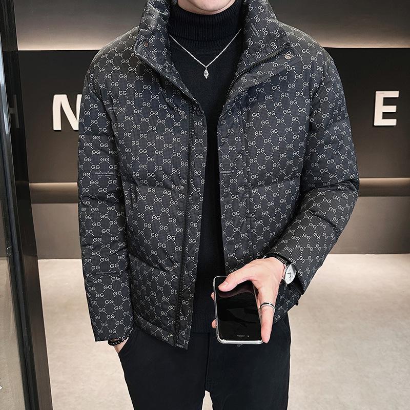 Men s Winter Stand Collar Down Jacket - Thick, Warm, Trendy, High-End Feel, 50% Down 2XL