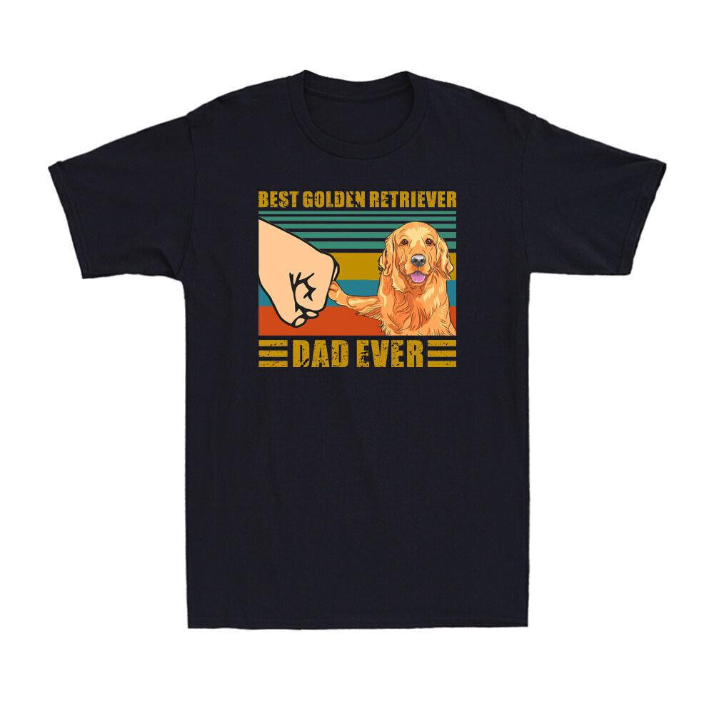 Best Golden Retriever Dad Ever Funny Golden Retriever Father s Day Gift T-Shirt XL