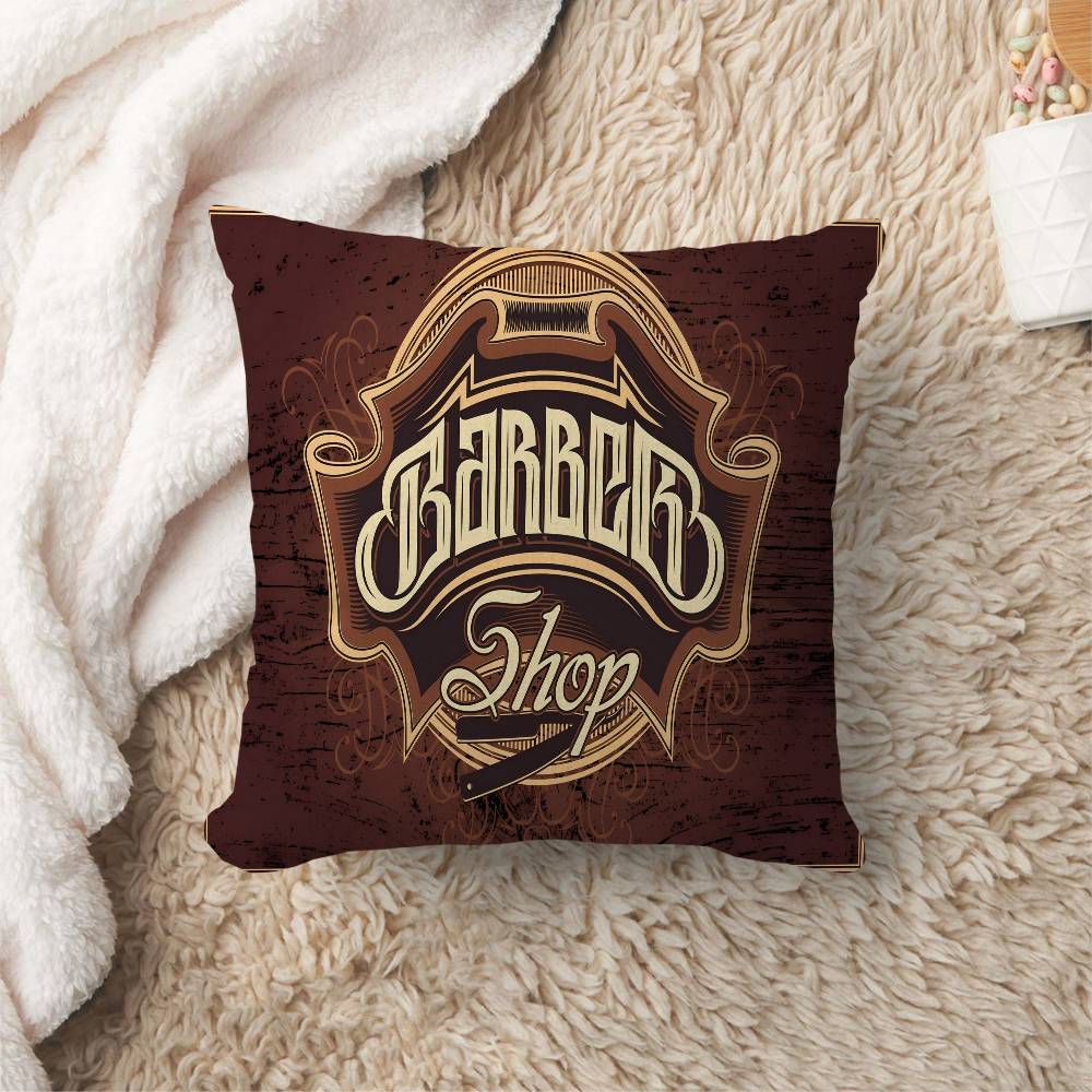 Vintage Sign Expert Barber Shop Pillowcase toon Gift Cushion Cover Bedroom Home Sofa Chair Seat Decor pillow case