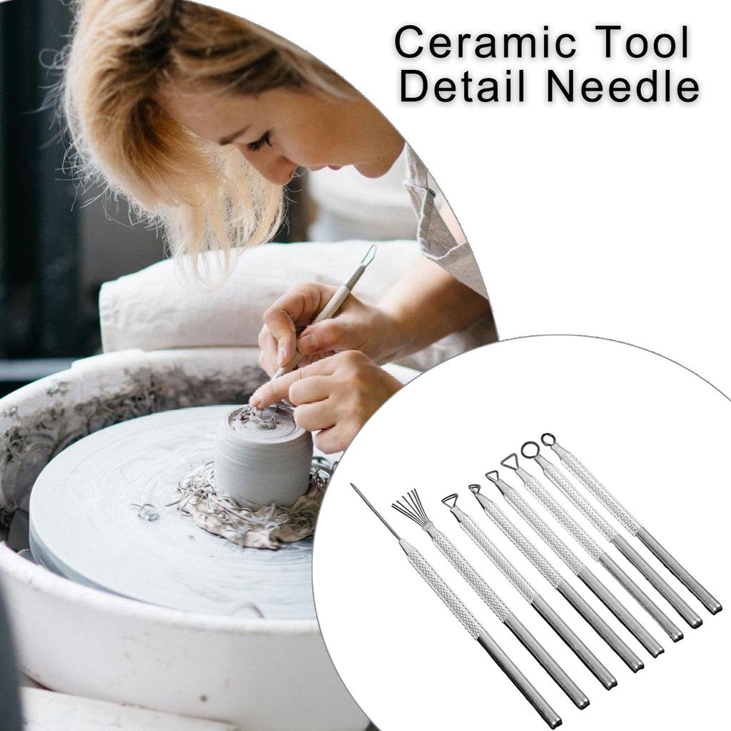 8Pcs Professional Pottery Clay Sculpting Tool Pottery Clay Wire Cutter Sculpting Tool Clay Pottery Carving Tool Ceramic