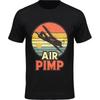Cotton Tshirt Unisex Adult Boys Summer Tshirt Brand Air Pimp Plane Sunset Design Retro Unisex Teeshirt Male Vintage Teeshirt