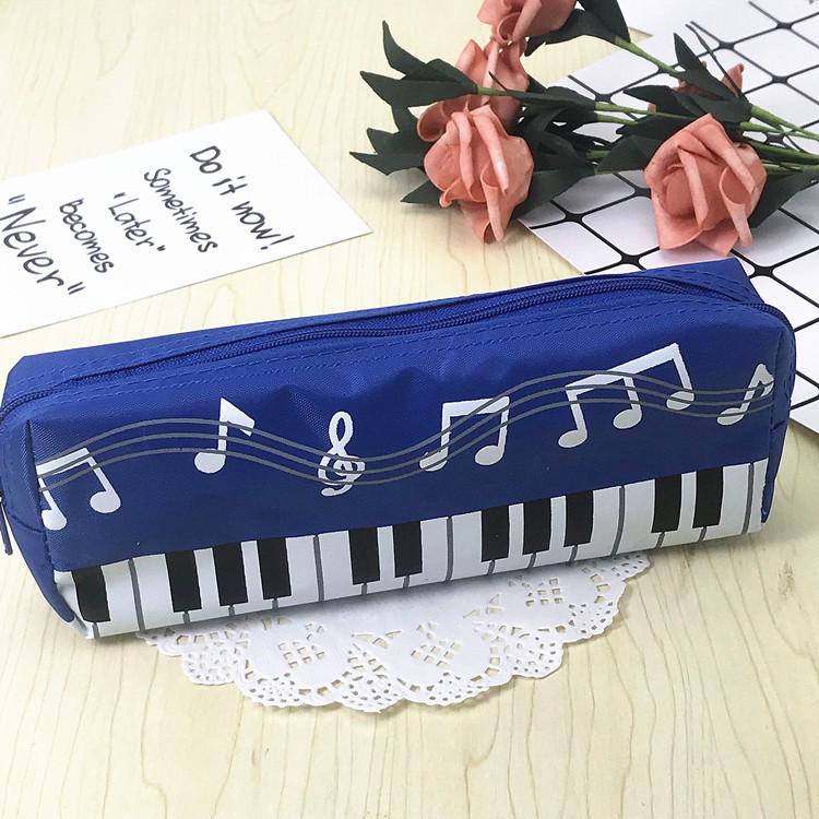 Music Note Piano Pencil Case - Creative Single Layer Stationery Bag for Students
