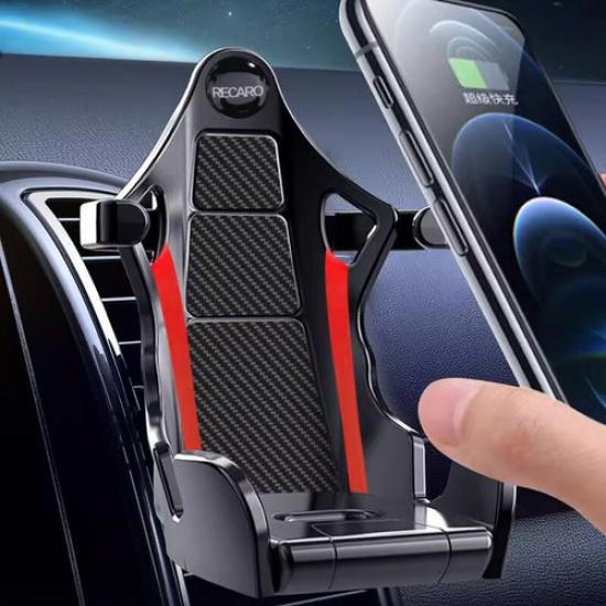 Racing Seat Car Phone Holder Stable Recaro Carbon Look Car Navigation Bracket