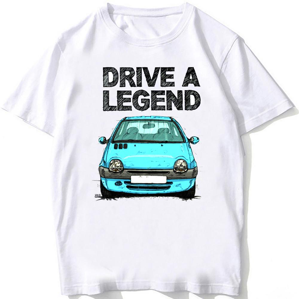 Drive The Legend France TWG 90s EVCar T-Shirt Unisex Summer Men Short Sleeve Harajuku White Hip Hop Casual Boy Tees Fashion Tops