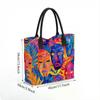  Colorful African Mask Print Tote Bag Portable Casual Large Capacity Daily Shoulder Handbag