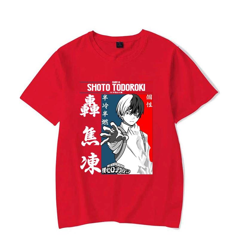 Hot Todoroki Shoto Printed T-Shirts For Women Men Short Sleeve Funny Anime Round Neck Tee Shirt Casual Summer Tops