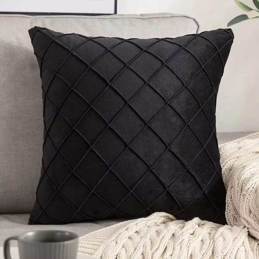 1pc Plaid Velvet Cushion Cover 45*45 30*50 Decorative Pillowcase Super Soft Design Throw Pillow Cover Home Decor Pillow Case