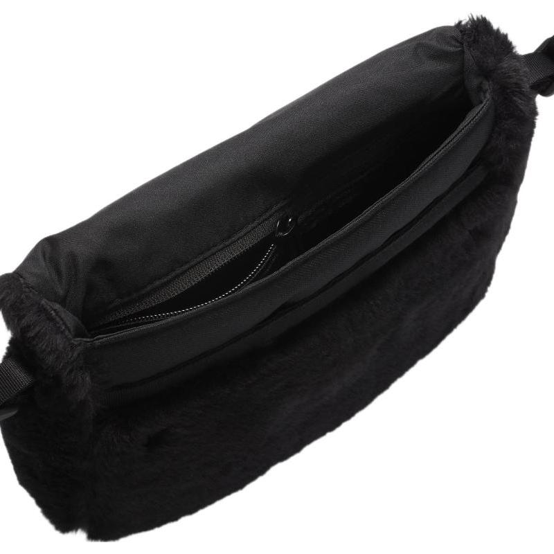 Nike Sportswear Futura 365 Faux Fur Crossbody Bag 1L Black/Black/White Casual FB3048-010