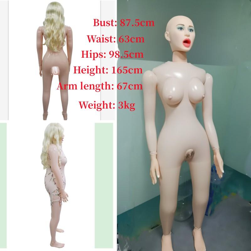VaHppy Inflatable Doll Sex Dolls Man's Girlfriend Masturbator Thickened Extra Tall Oral/Anal Sex 3in1 Full Figured Large Breasts Hips Slim Waist