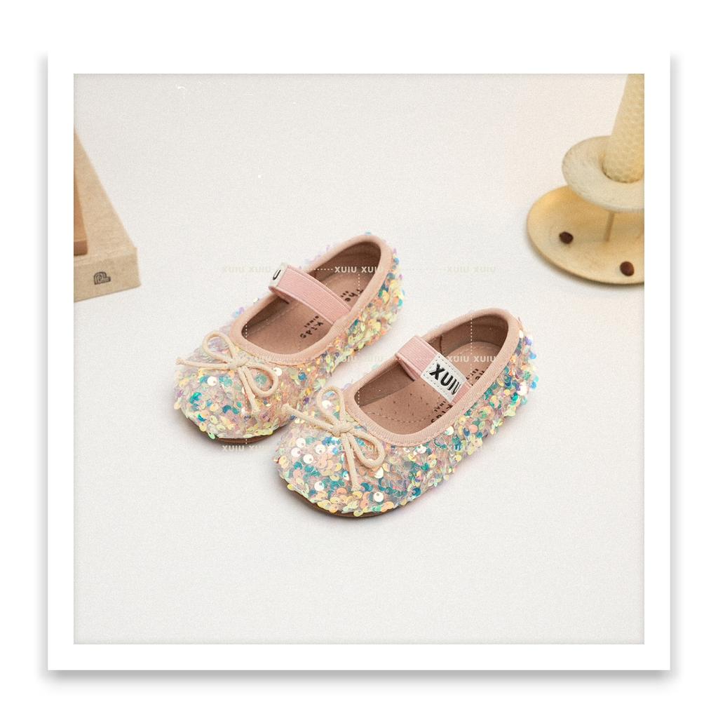 XSHX "Bling Bright" 25New Miao girls ball shoes leather shoes spring and autumn Velcro [Wenzhou shoes]