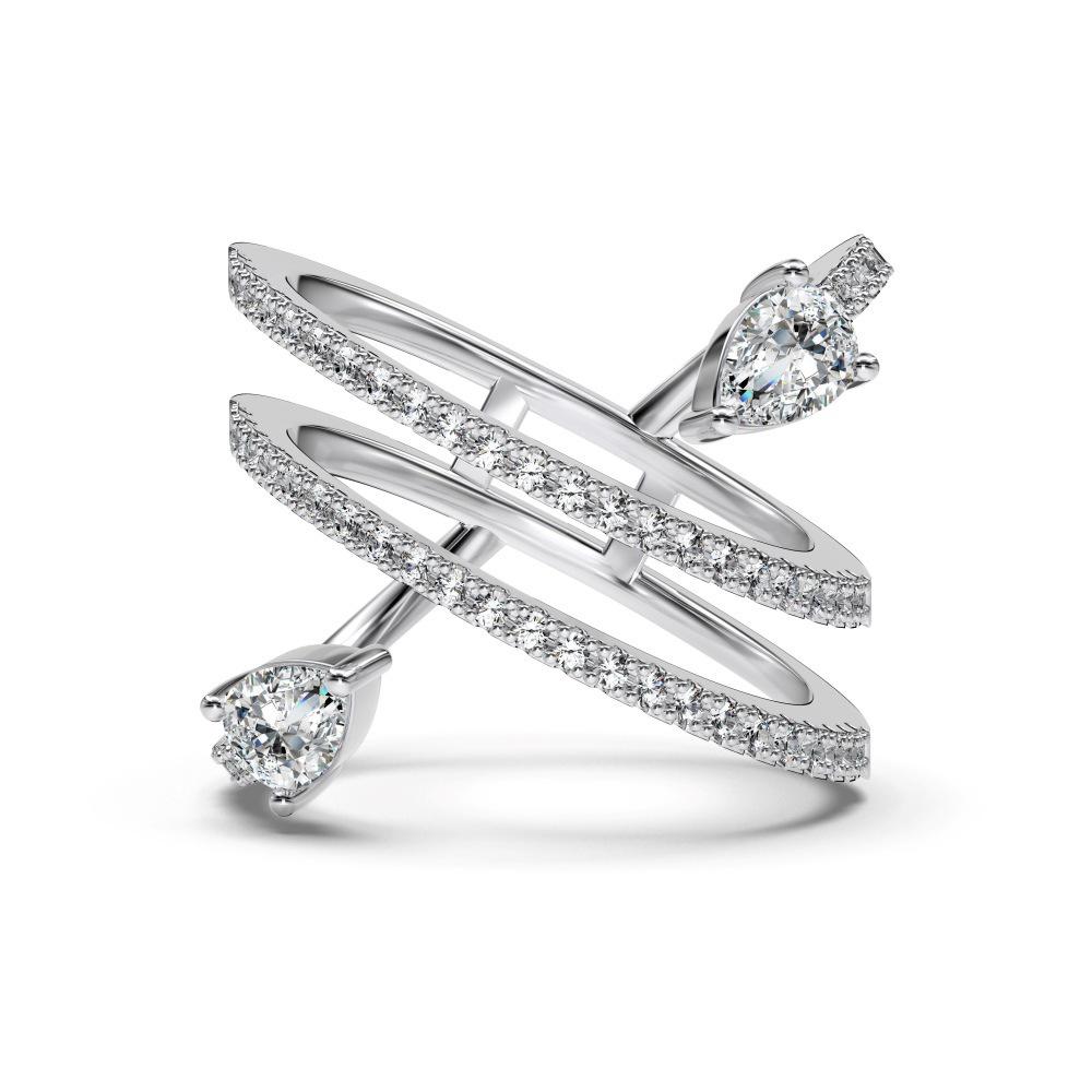 Dámský prsten ze stříbra S925: Vánoční mašle, design hvězdy, měsíce, srdce lásky