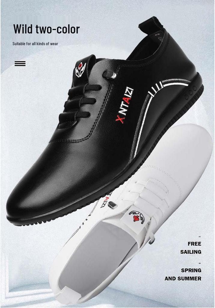 Men's Soft Leather Slip-On Business Casual Driving Shoes