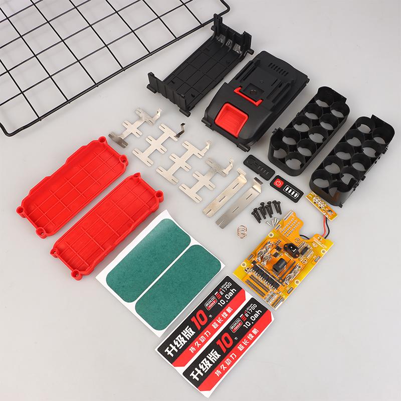 21700 Li-Akkufach mit Leiterplatte für DIY-Gehäusebox mit BMS-PCB-Platine Ladeschutz Kann 10/15 Akkus einbauen