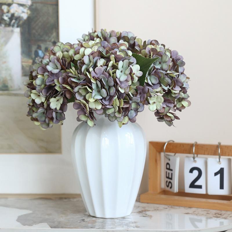 Artificial Flowers Hydrangea Silk Home Room Vase Table Accessories Festival Wedding Wreath Diy Gifts Bridal Bouquet Prop Decora