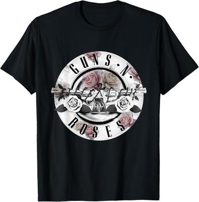 Guns N' Roses Offizielles Florales Bullet Kurzarm T-Shirt Herren Damen T-Shirts Top