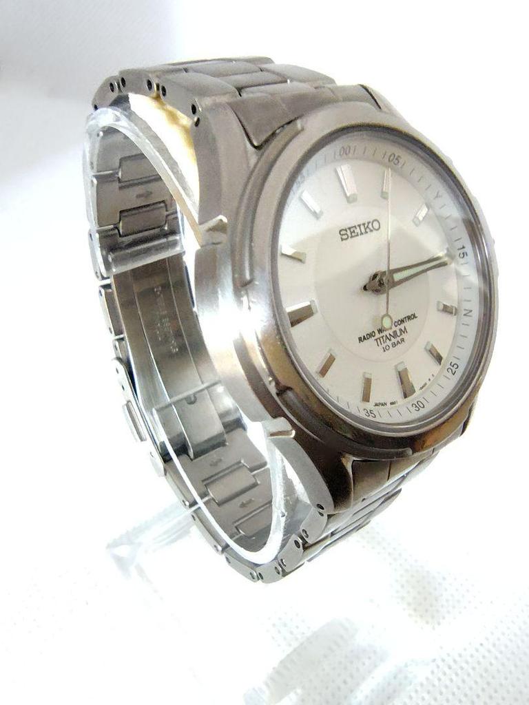 [USED] Seiko Navy Titanium Radio-Controlled Watch, Battery, 5B21-0AB0