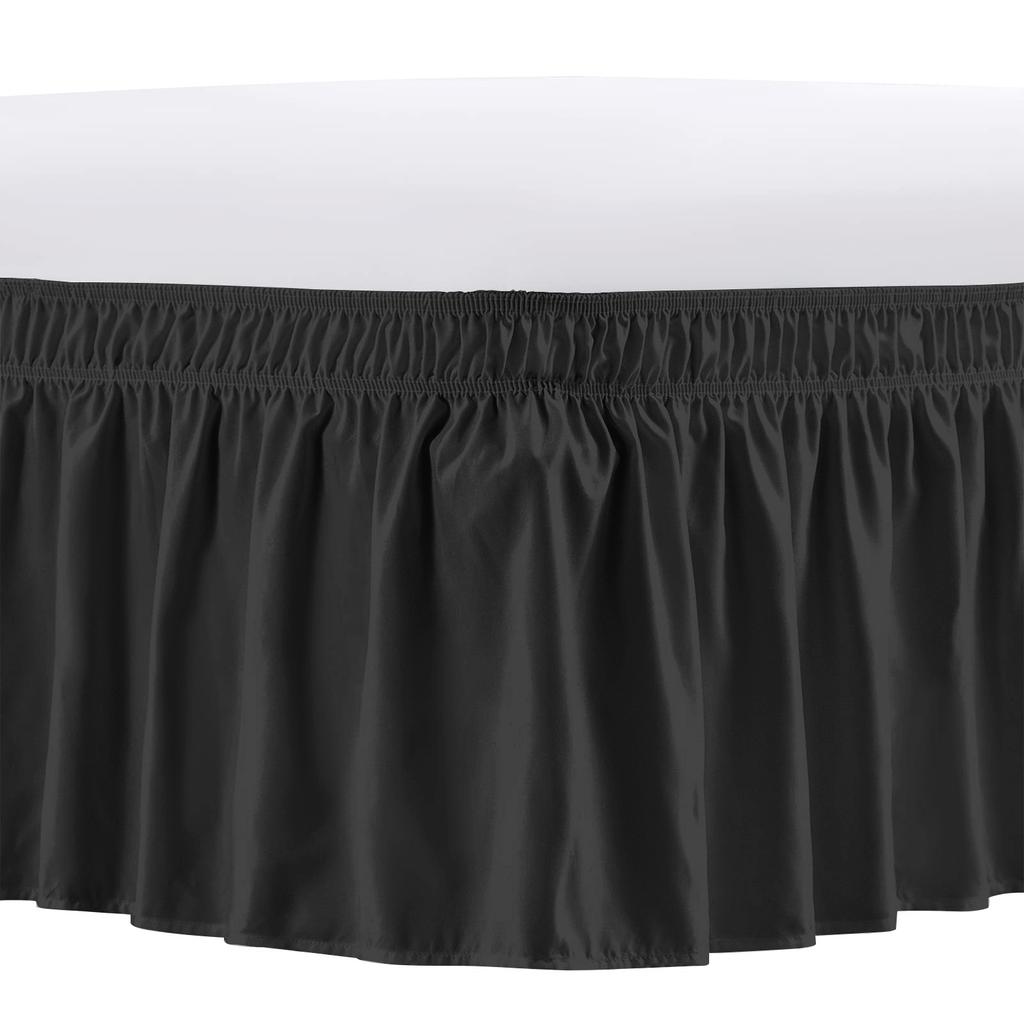 Bed Skirt Elastic Wrap Around Wrinkle Fade & Shrink Resistant Bed Skirt Bed Skirts for Adjustable Bed Easy Fit Dust Ruffle